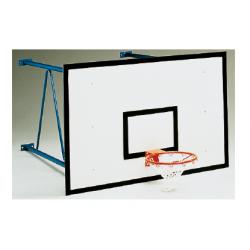 foto IMPIANTO MINIBASKET A PARETE sbalzo cm 160 con tabellone resina melaminica